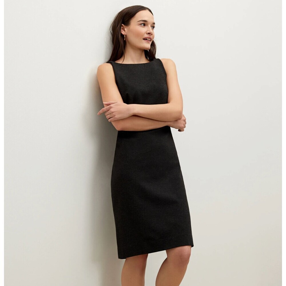 MM Lafleur NWT Lydia Dress in Cinder Gray Size 2 Sleeveless Knee Length Sheath